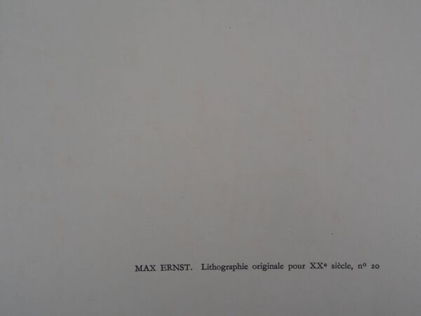 Max ernst : les oiseaux bleus - lithographie originale