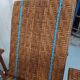 Armchair Sunbathing in wicker rattan wood lounger blue features