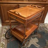 Serving table in blond cherrywood with removable top