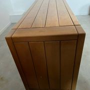 Large sideboard Regain in solid elm wood XXL 4 doors 70s