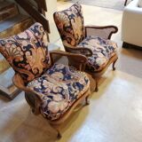 Duo of English armchairs Chippendale style