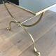 Neoclassical brass style coffee table with dolphin head decoration