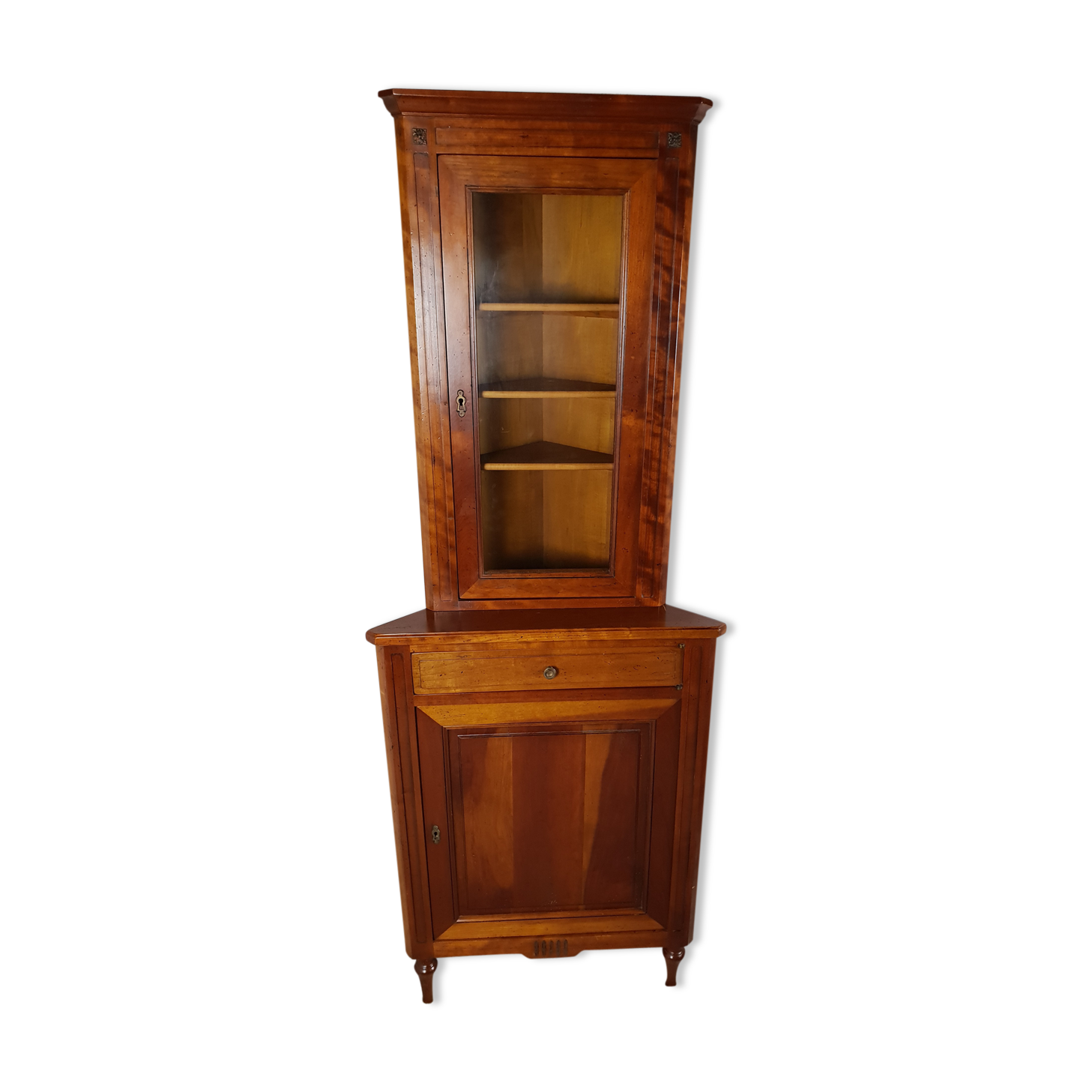 Furniture corner 2 vitreous Louis-Philippe style