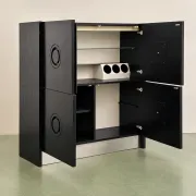 Cabinet de bar brutaliste, années 1970