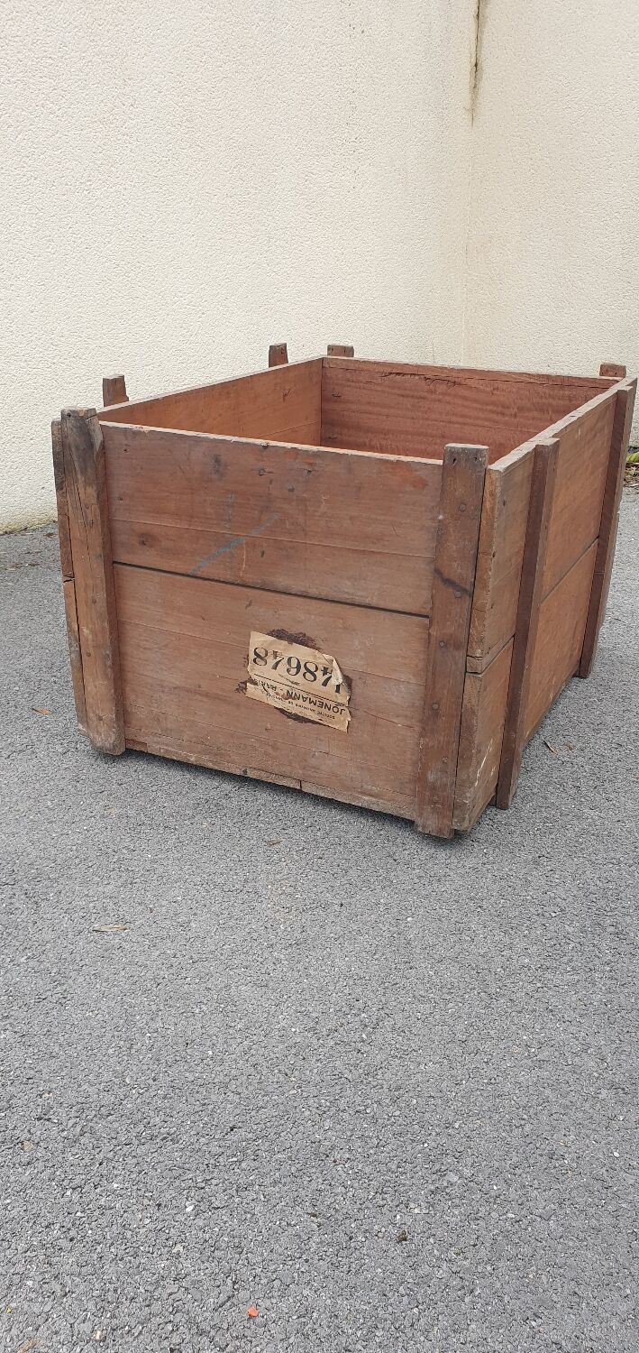 Large wooden transport crate