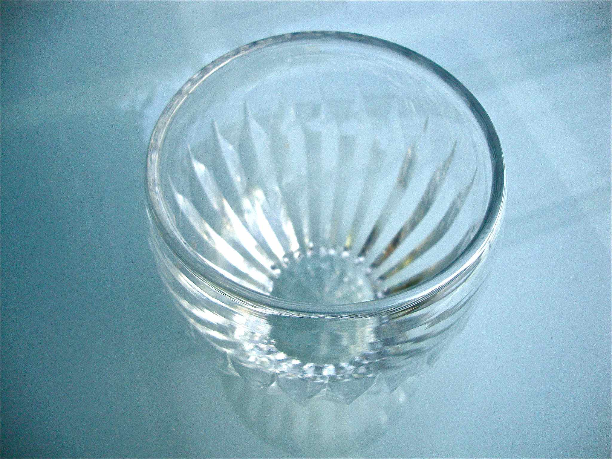 Cut crystal cup vase
