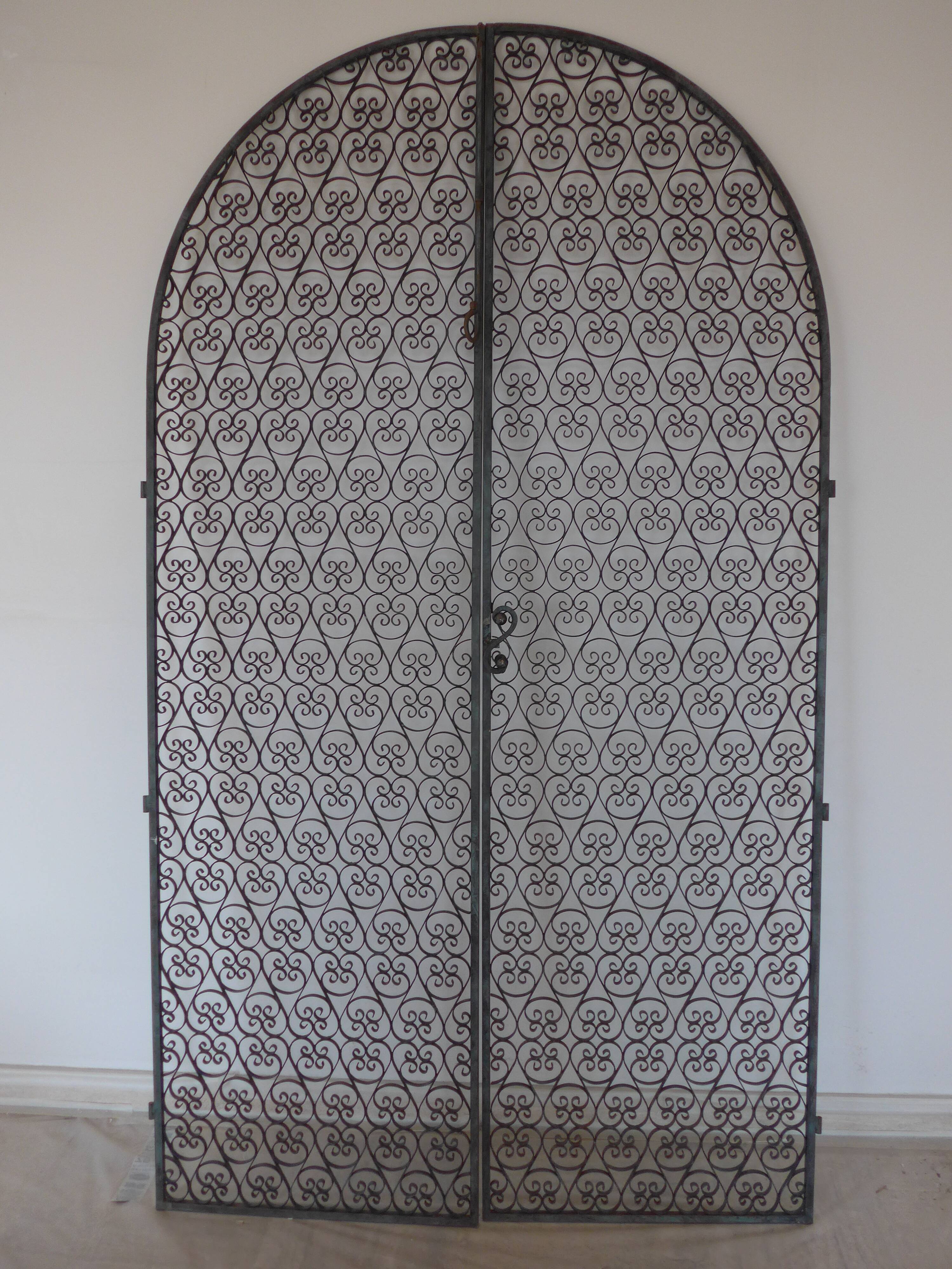 Double wrought iron door