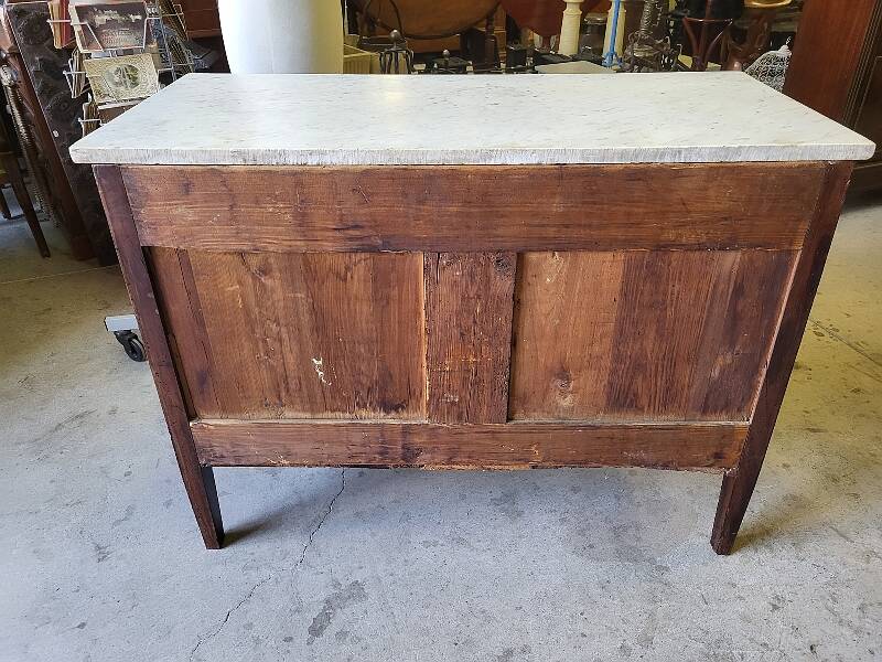 Louis xvi style mahogany 3-drawer chest of 19th century