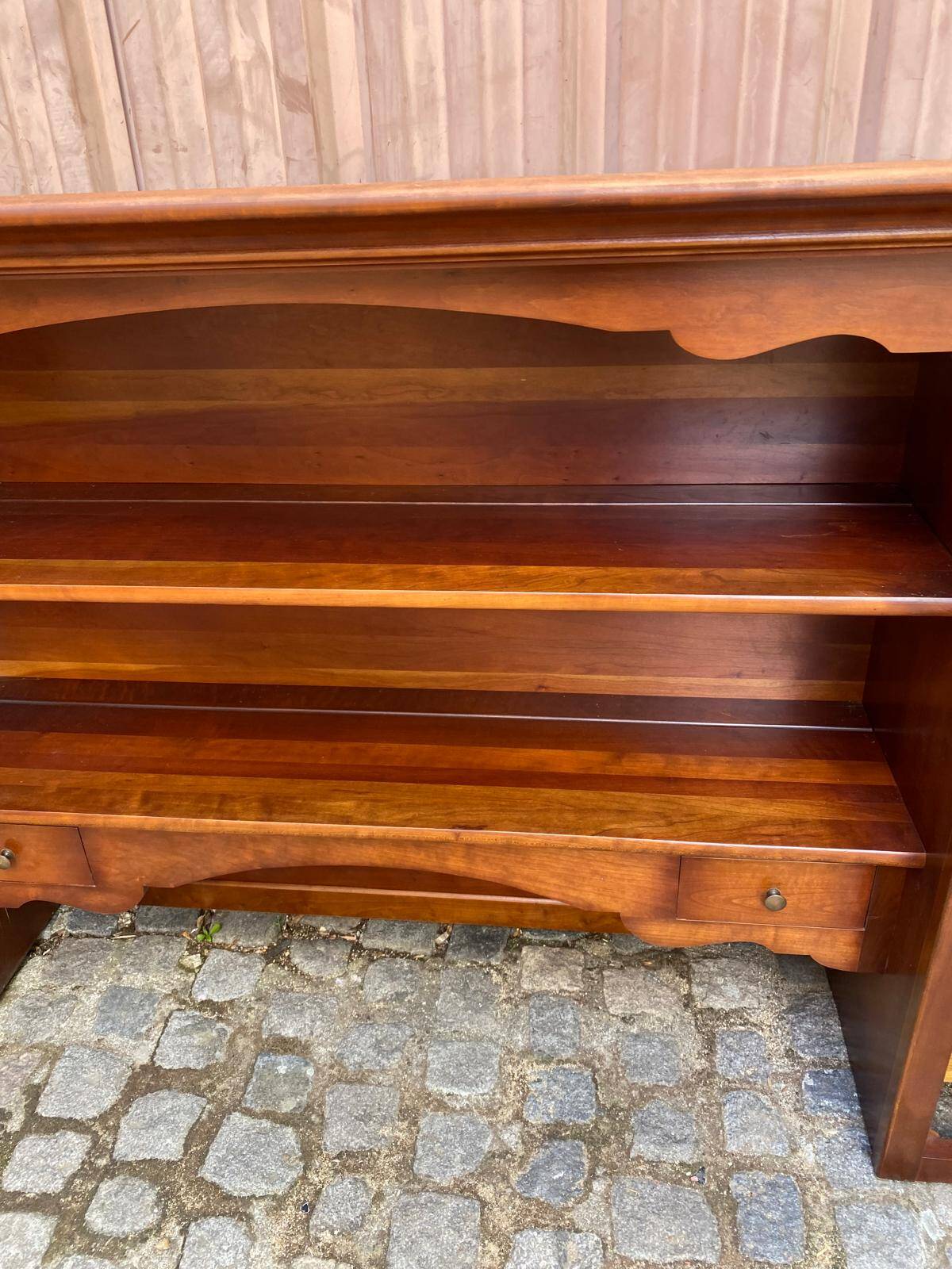Large bar counter furniture 233 cm buffet in solid cherry wood 1970