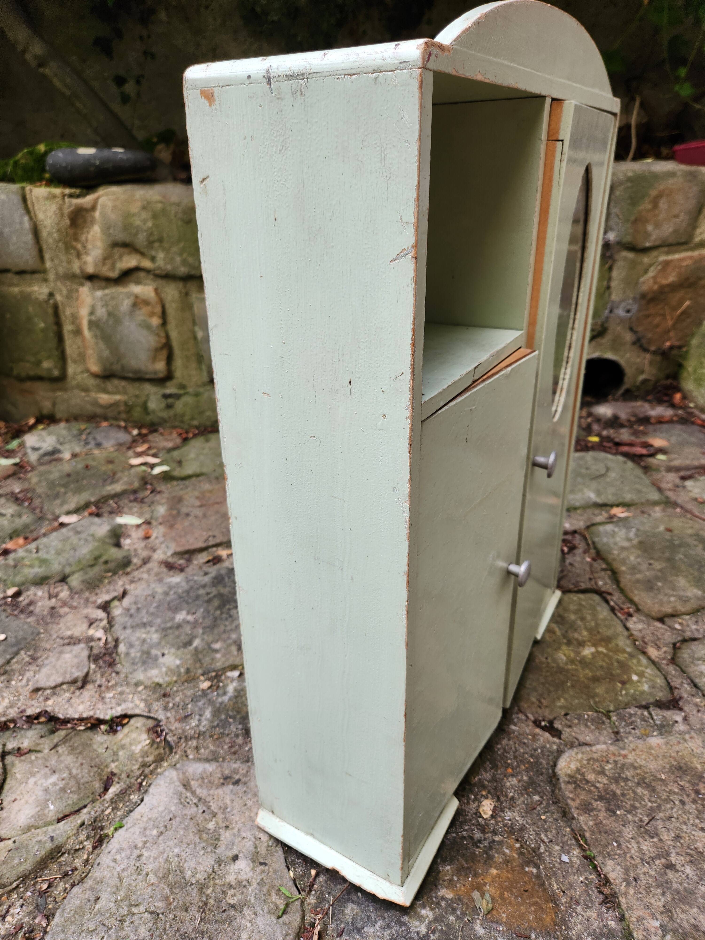 Doll wardrobe or vintage bathroom furniture