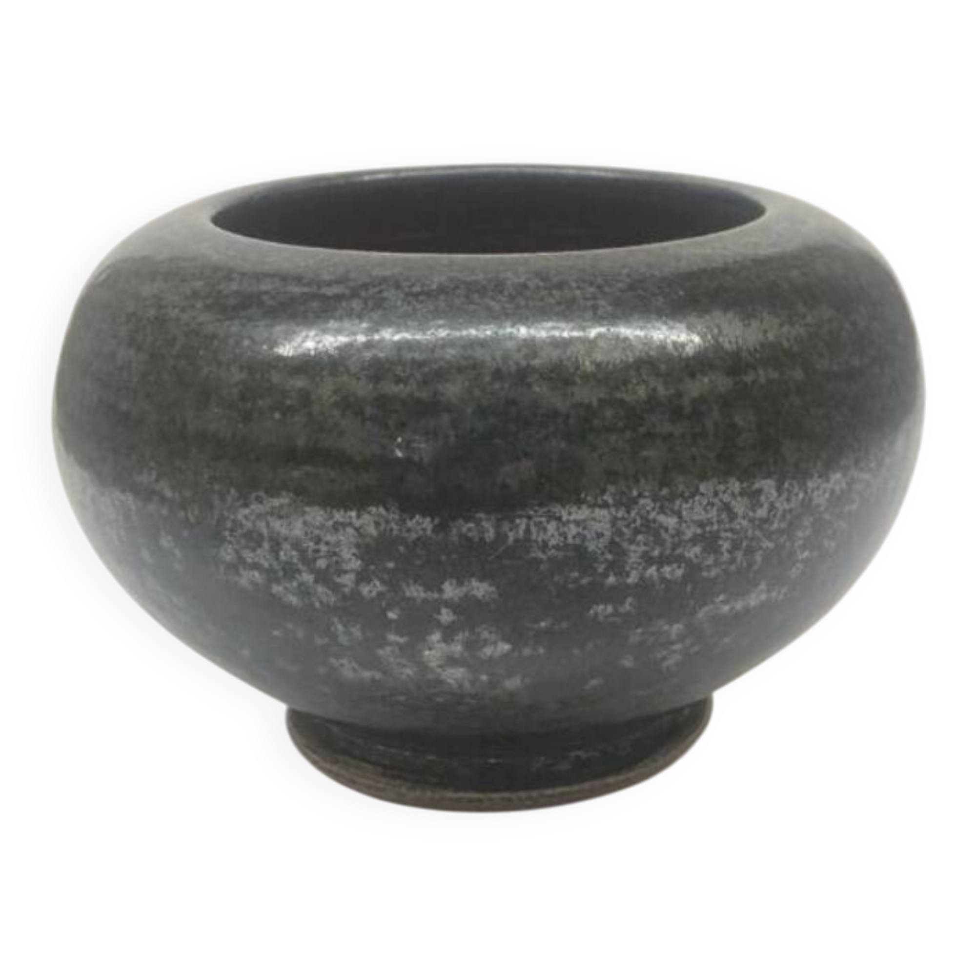 Glazed ceramic vase signed Pitot