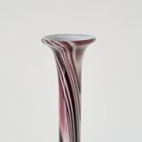 large vase in purple and white opaline Murano style 1960