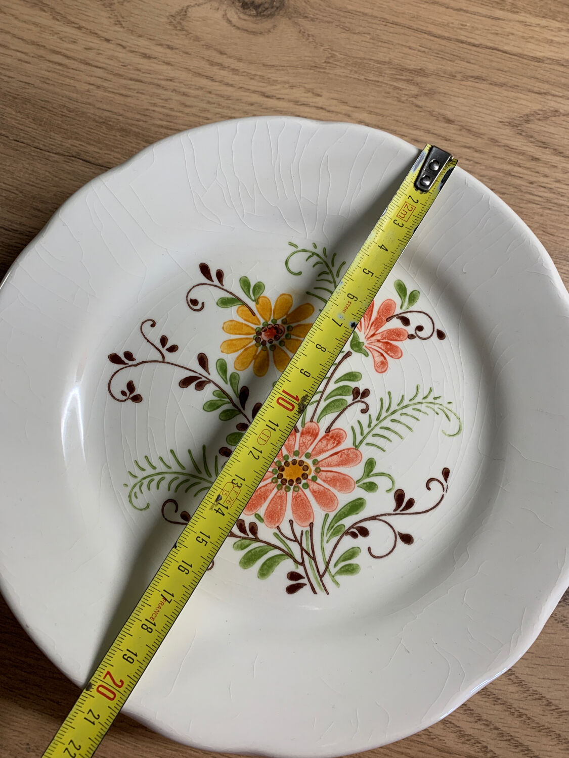 5 vintage flower plate 20,5cm