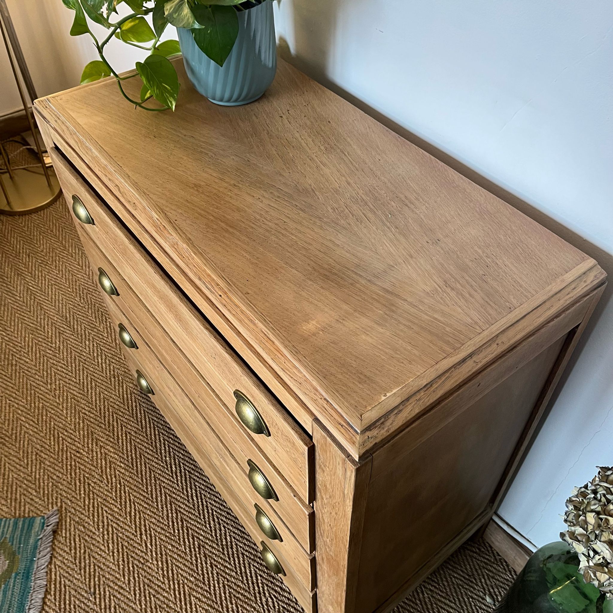 Vintage craft furniture style chest of drawers