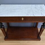 Console retour d’Égypte en acajou, époque Empire, début XIXe