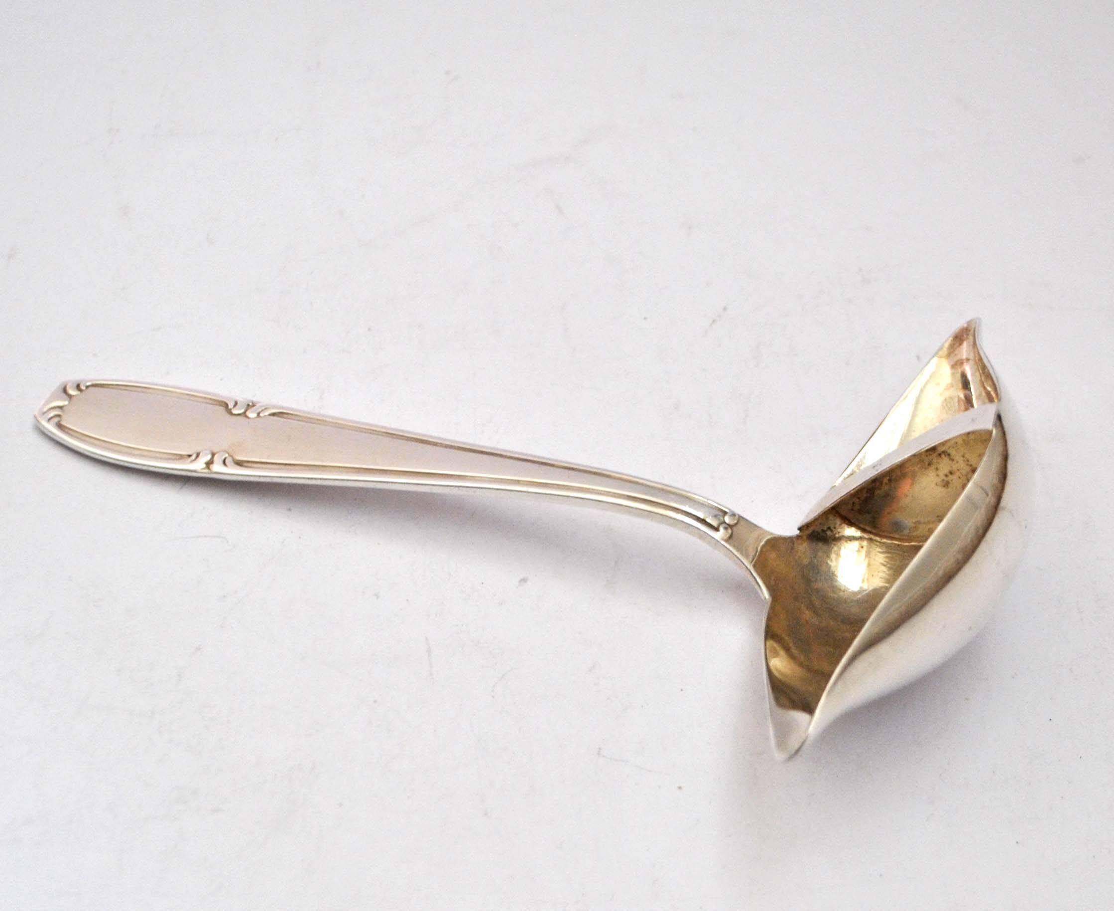 Sauce spoon Fat / lean ladle Silver metal service SFAM 18cm