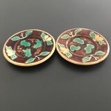 Lot of 2 plates decorated pears