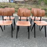 Set of 6 Galvanitas S16 chairs.