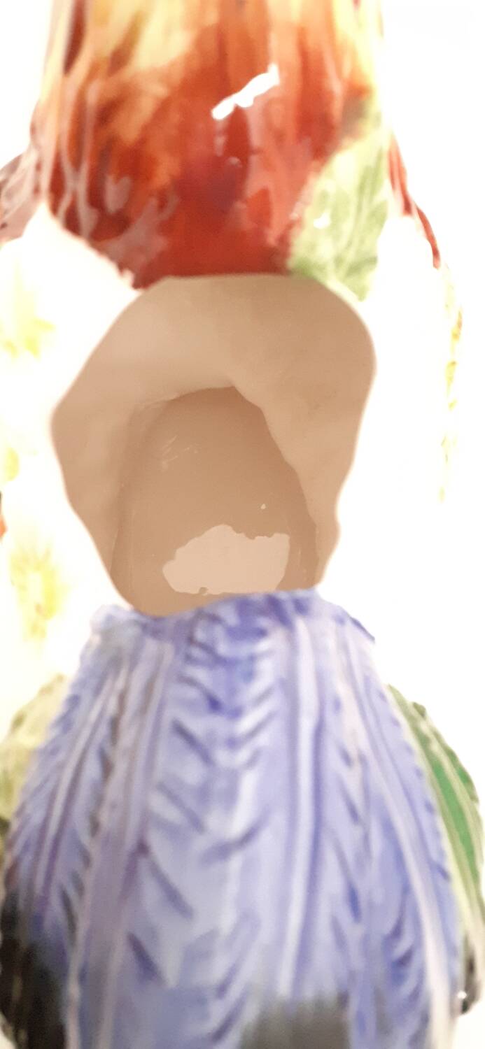 Vintage slip rooster pitcher