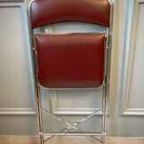 4 vintage folding chairs in chrome