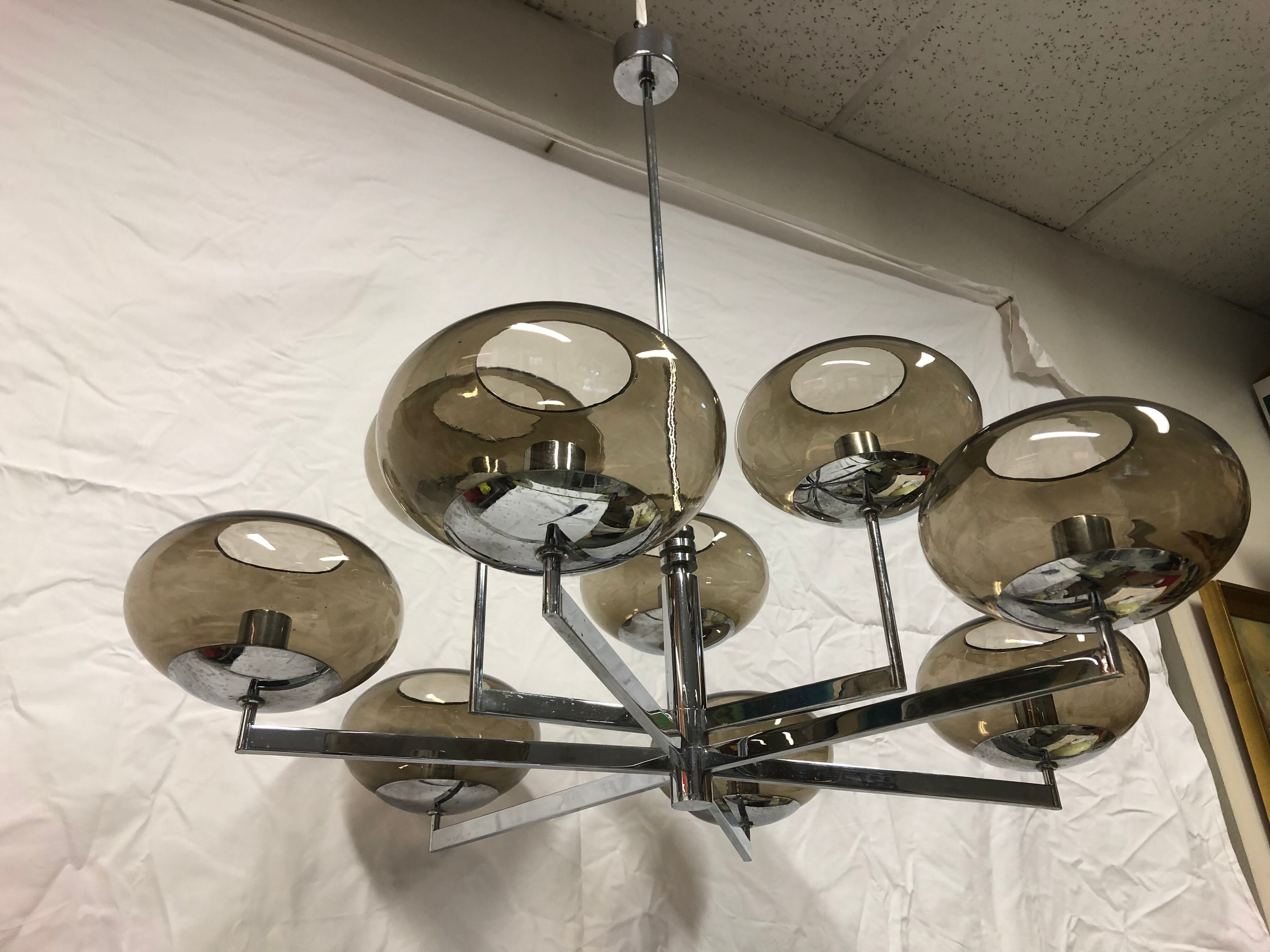 9 lights chandelier from Sciolari 1970