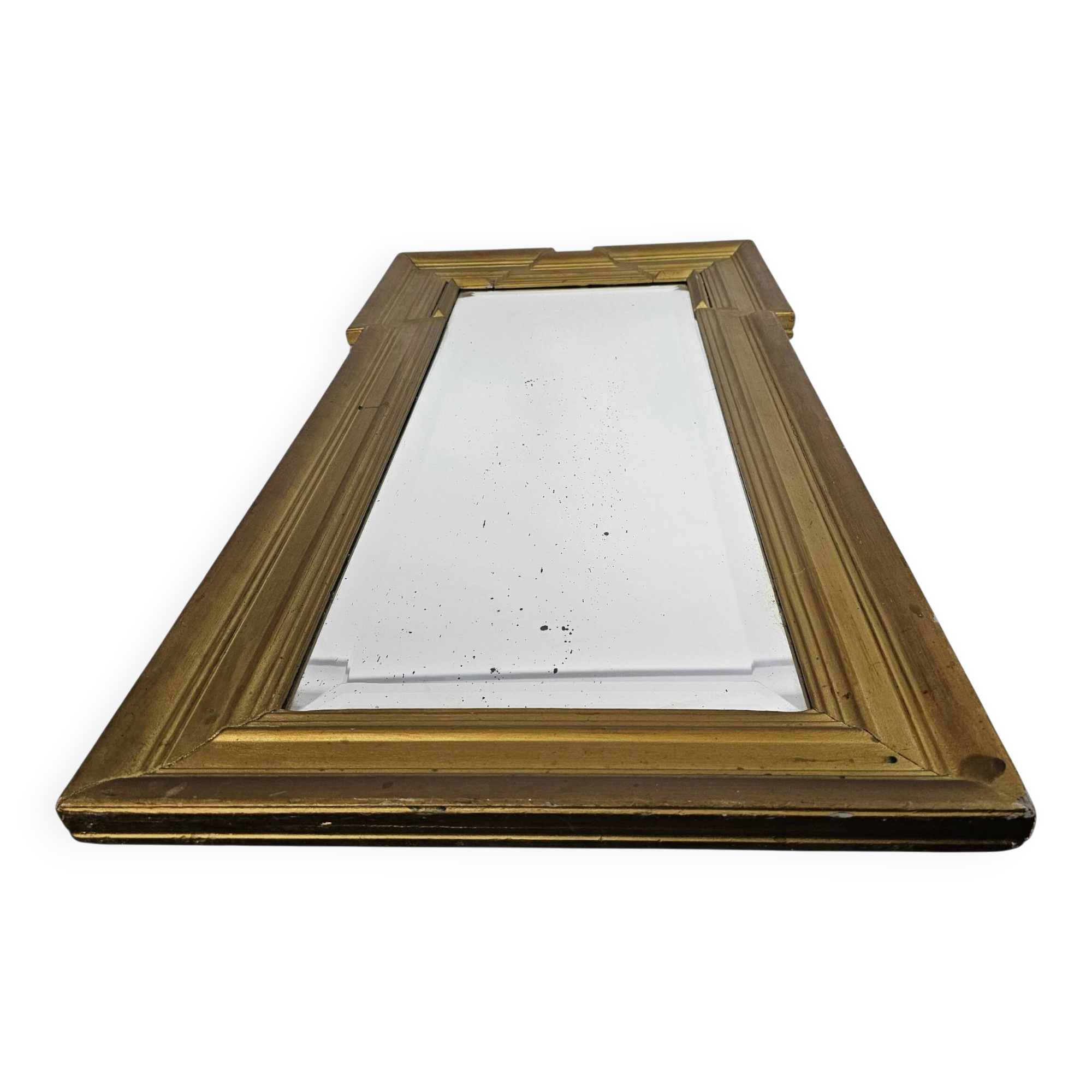 Art déco – Miroir tabernacle – doré – verre taillé – 19e siècle