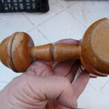 Wooden coat rack bamboo style 40s, 2 hooks