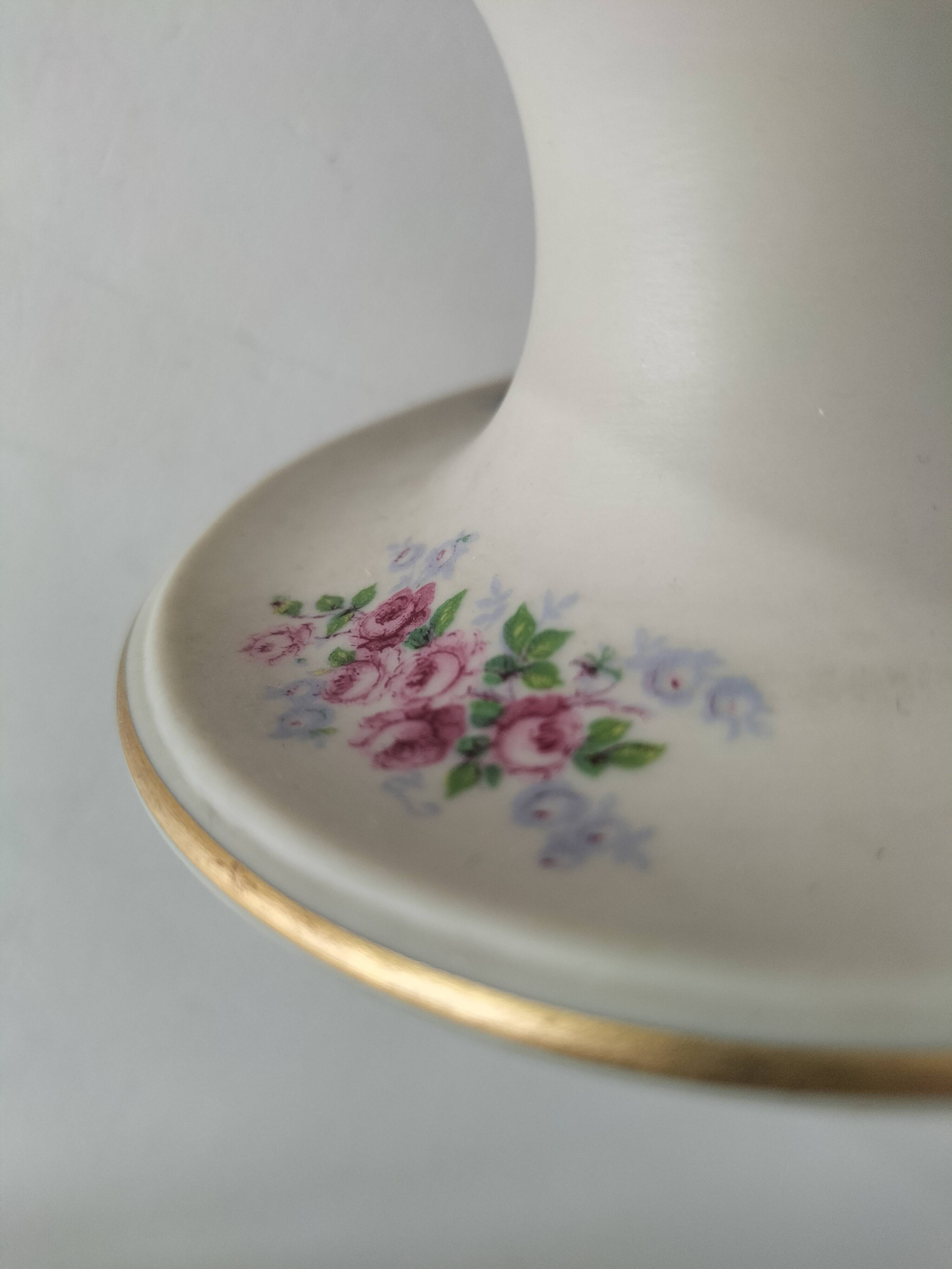 Vintage flowered pedestal cup – Ceramica Ibis Aveiro Portugal