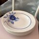 Set of 6 blue ironstone deep plates.