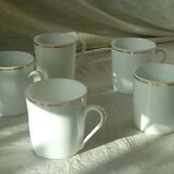 Limoges porcelain coffee cups litron shape