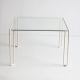 Table basse vintage à structure en métal courbé, 1960