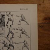 Lithographie originale sur l'escrime