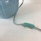 Art Deco blue opaline lamp