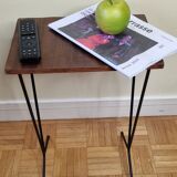 Vintage harness in metal and veneer wood