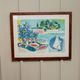 Vintage lithograph by Enrico Paolucci (1901-1999) – Beach motif – Colourful work, 70s style, wall art, unique decoration, gift idea.