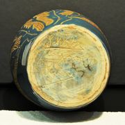 Vase balustre à décor de chardons jaune et bleu