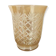 Amber-coloured iridescent crystal vase