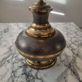 Vintage gold and grey metal lamp base
