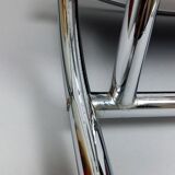 Pair of armchairs chromed metal and leather, 60 years