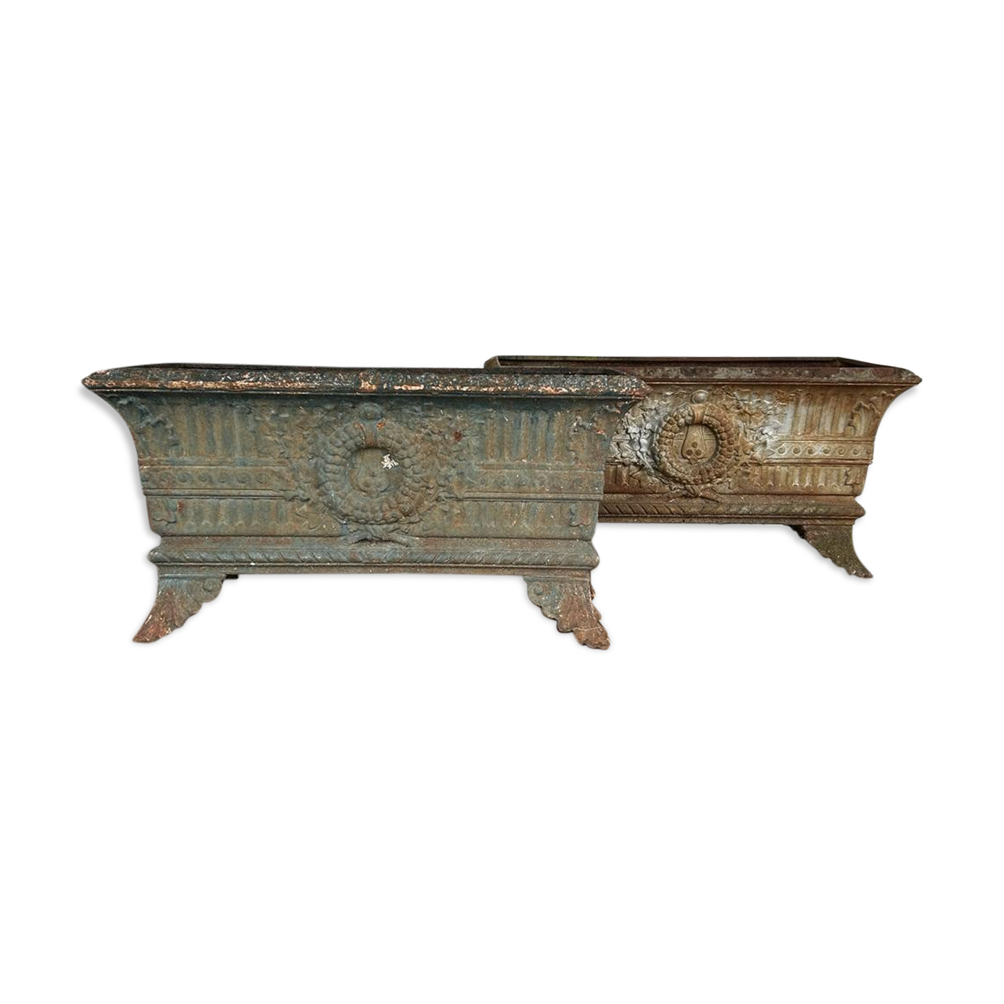 Pair of cast iron planters of the nineteenth century - planter