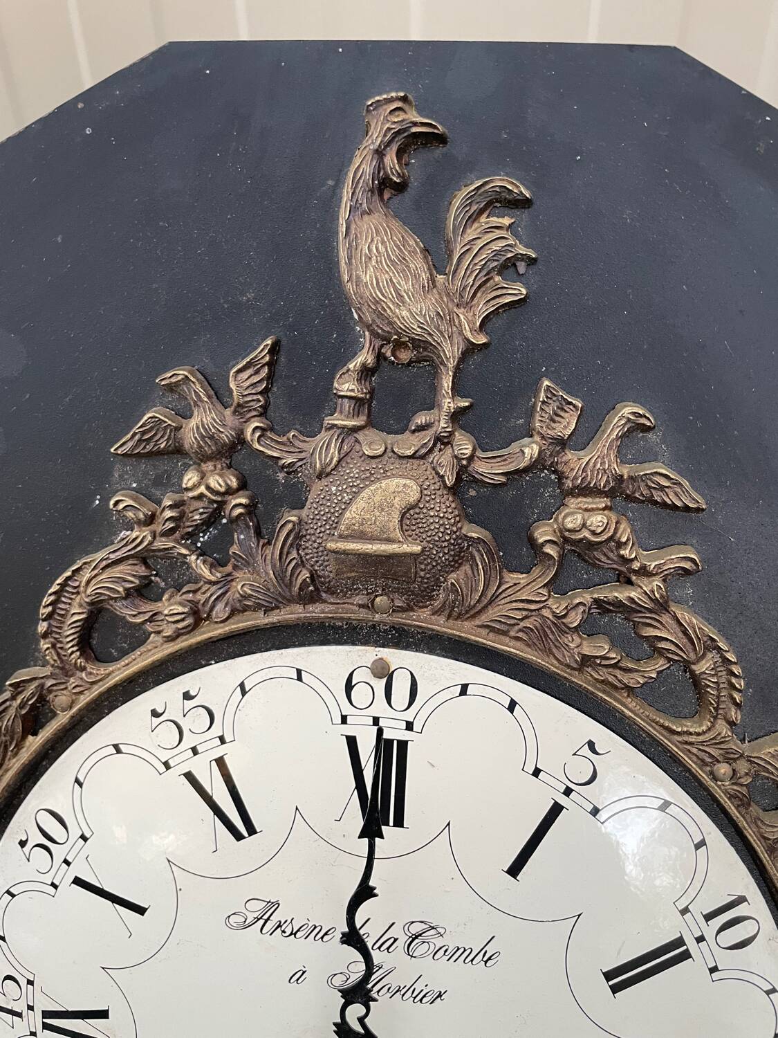 Horloge comtoise coq morbier