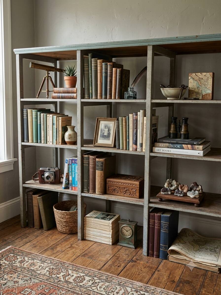Old shop bookshelf