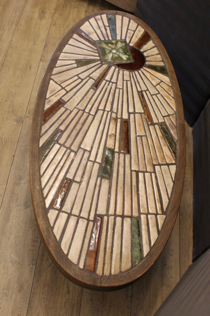 Ceramic coffee table, Vallauris, 1960