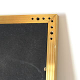 1970s vintage mirror with goldenrod frame