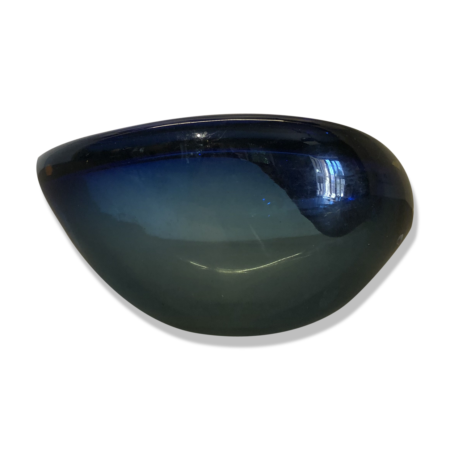 Blue glass ashtray, Murano