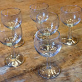Six old balloon glasses