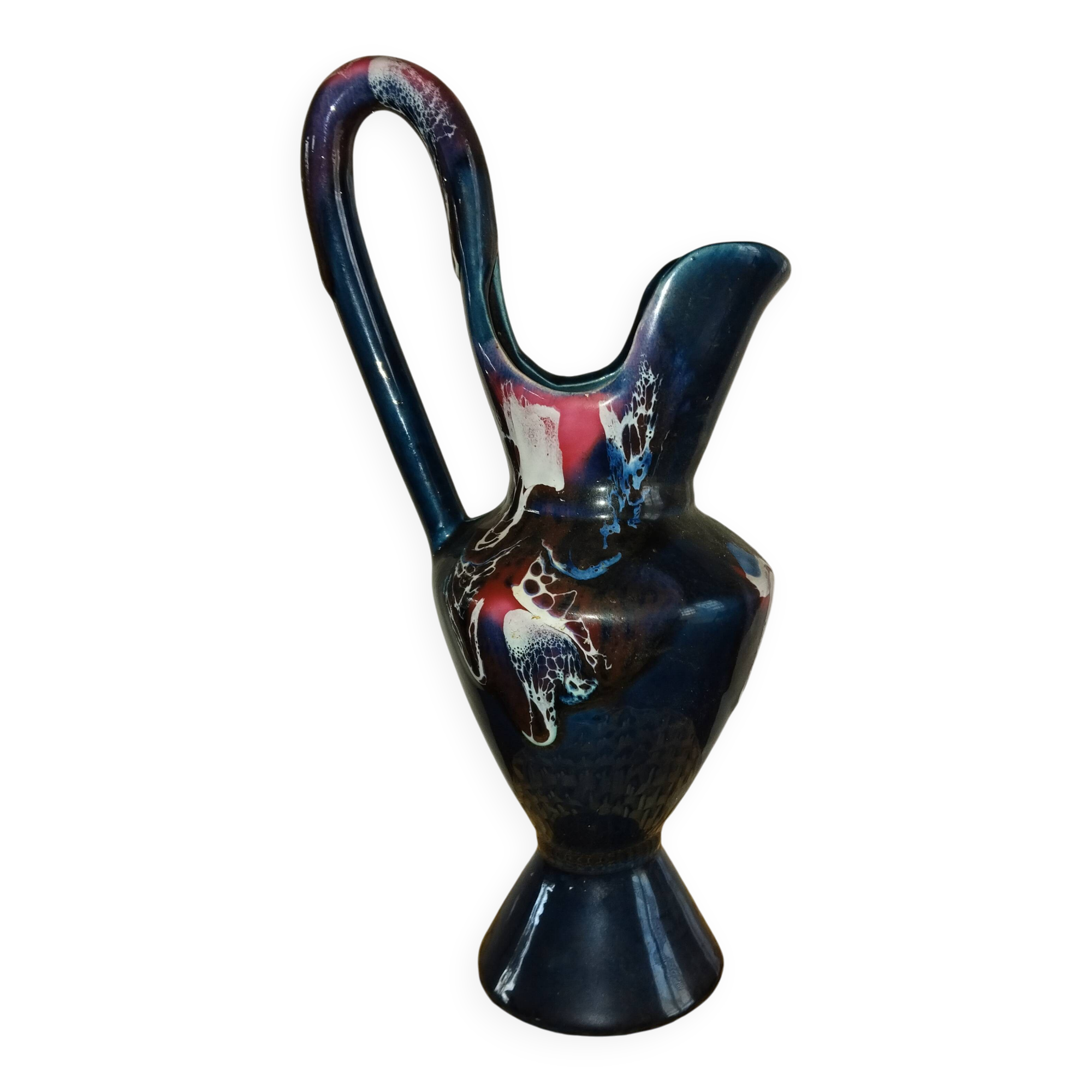 Deep blue Vallauris vase