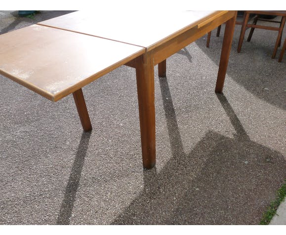 Vintage wooden bistro table 1950/1960