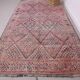 Pink Vintage Beni mguild Rug 185 x 348 cm - Berber Wool Rug - Moroccan Rug