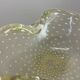 Murano Glass "Gold Dust Bubble" Bowl Element Shell Ashtray Murano, Italy, 1970s